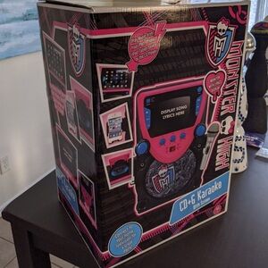 Monster High Pink and Black CD-G Karaoke System